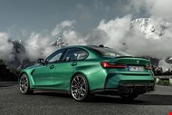 BMW M3 Competition (G80) | Rear Left Three Quarter view
