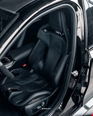 BMW M3 Competition (G80) M-Performance Carbon Fiber Seats | Trimmed in black leather and Alcantara, these seats are 10kg lighter than the standard M3 seats. | Interior view