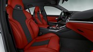 BMW M3 (G80) Individual Merino Fiona Red and Black Seats | Interior view