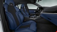 BMW M3 (G80) Individual Merino Fjord Blue and Black Seats | Interior view