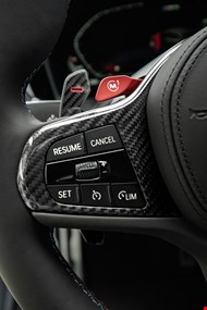BMW M4 Competition (G82) M Performance Steering Wheel Controls (Left) | Interior view