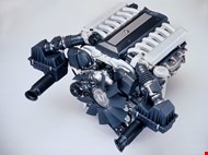 BMW M70B50 Engine (Front View With Air Intakes) | Engine view
