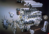 BMW M70B50 Exploded View | Engine view